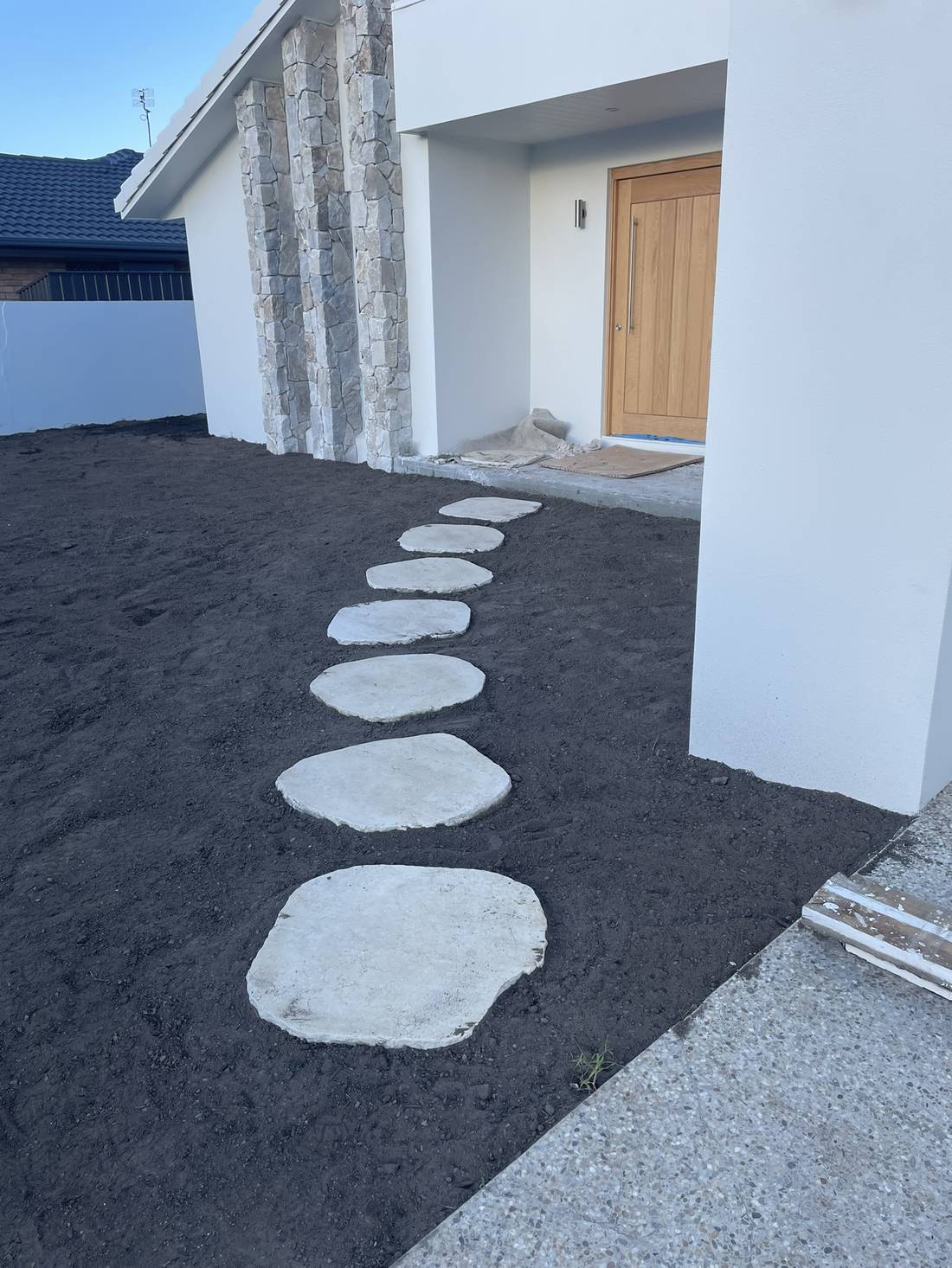 Front-yard prep before turf